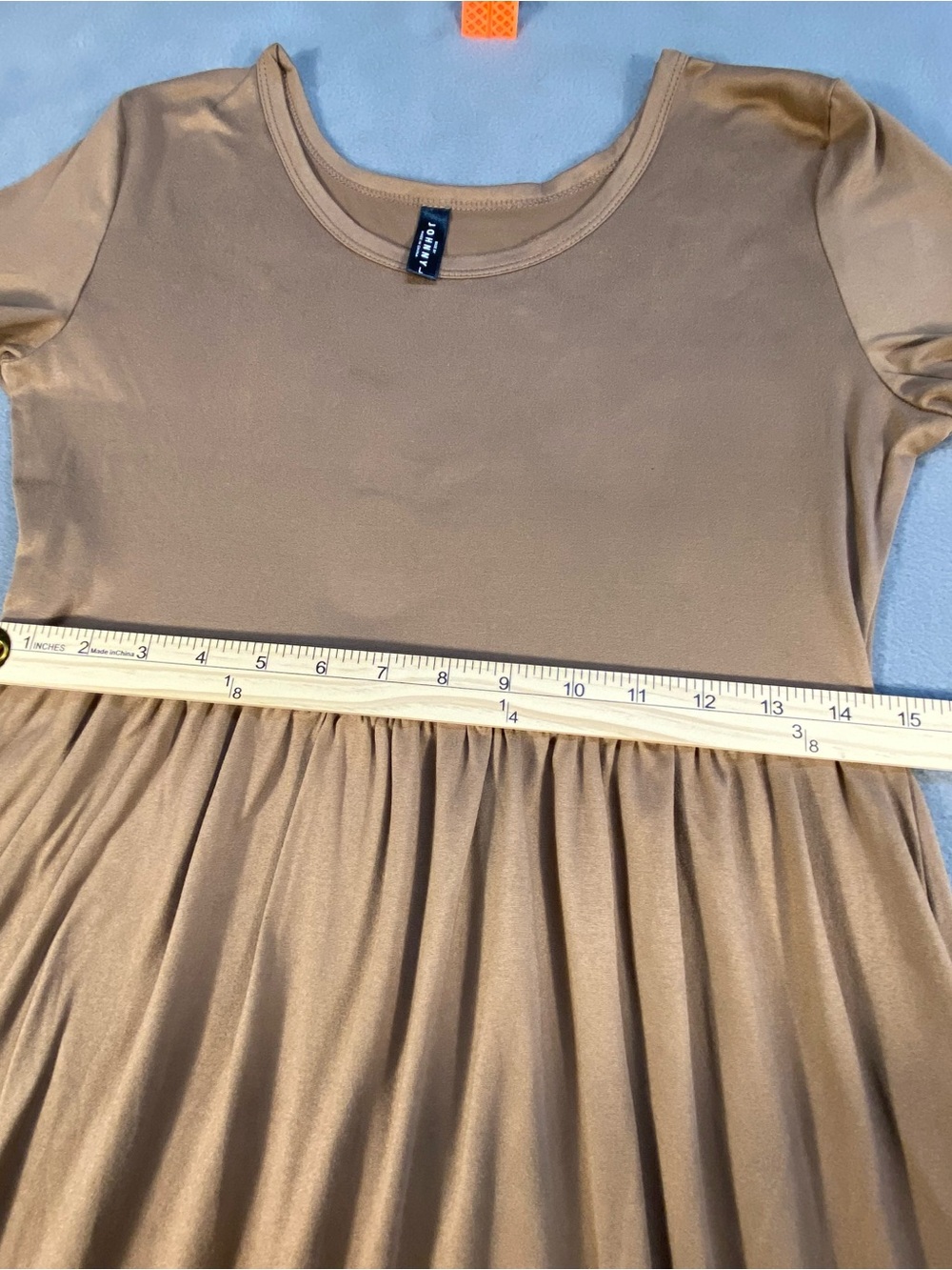 Made by Johnny women’s brown/taupe Short-Sleeve plain casual Maxi Dress, size L - Picture 10 of 10